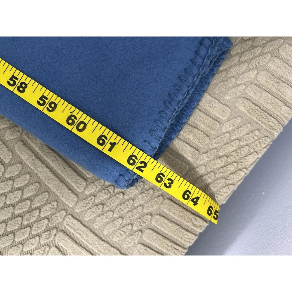 Unbranded Fleece Throw Blanket Lot 6pc 63x46 Blue Soft Whipstitch Event‎ Bulk